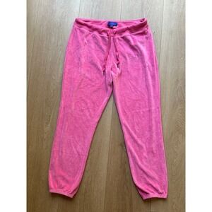 Aeropostale Pink Velour Jogger‎ Sweatpants Lounge Activewear Womens L - Y2K